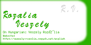 rozalia veszely business card